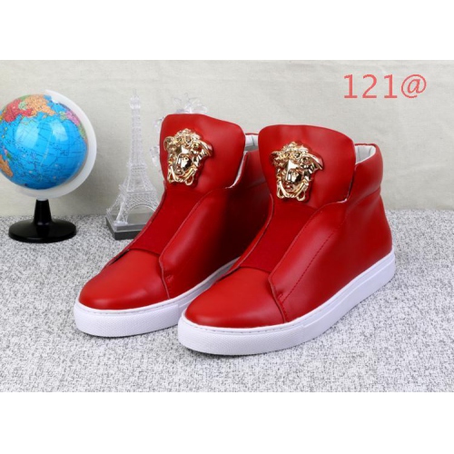 Versace High Tops Shoes For Men #136745 $100.60 USD, Wholesale Replica Versace High Tops Shoes