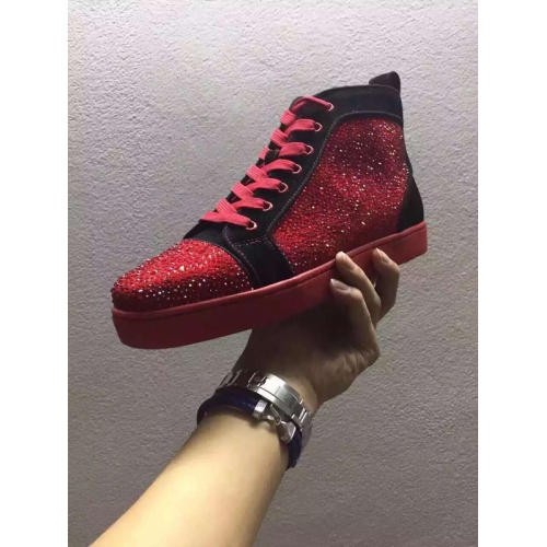 Replica Christian Louboutin CL High Tops Shoes For Men #265392 $115.00 USD for Wholesale