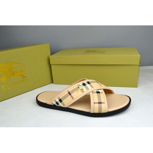 Replica Burberry Slippers For Men #285834 $42.50 USD for Wholesale