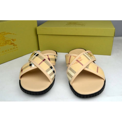 Replica Burberry Slippers For Men #285834 $42.50 USD for Wholesale