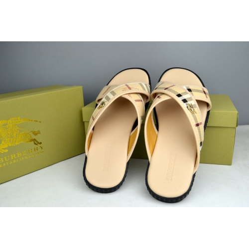 Replica Burberry Slippers For Men #285834 $42.50 USD for Wholesale