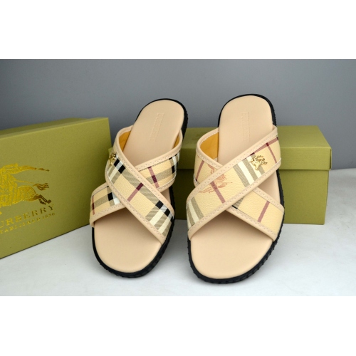 Replica Burberry Slippers For Men #285834 $42.50 USD for Wholesale