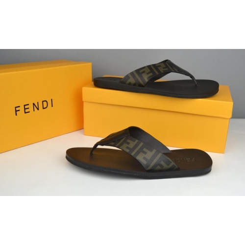 Replica Fendi Slippers For Men #285888 $44.00 USD for Wholesale