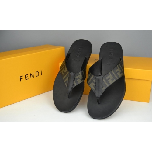 Replica Fendi Slippers For Men #285888 $44.00 USD for Wholesale