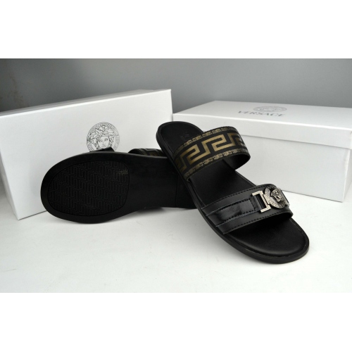 Replica Versace Slippers For Men #287838 $42.80 USD for Wholesale