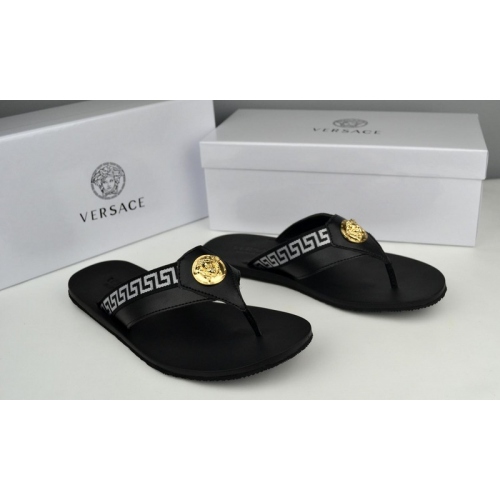 Replica Versace Slippers For Men #287849 $42.80 USD for Wholesale