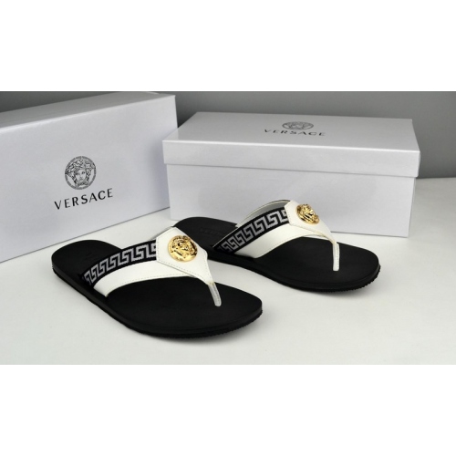 Replica Versace Slippers For Men #287850 $40.00 USD for Wholesale