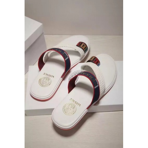 Replica Versace Slippers For Men #289403 $42.80 USD for Wholesale