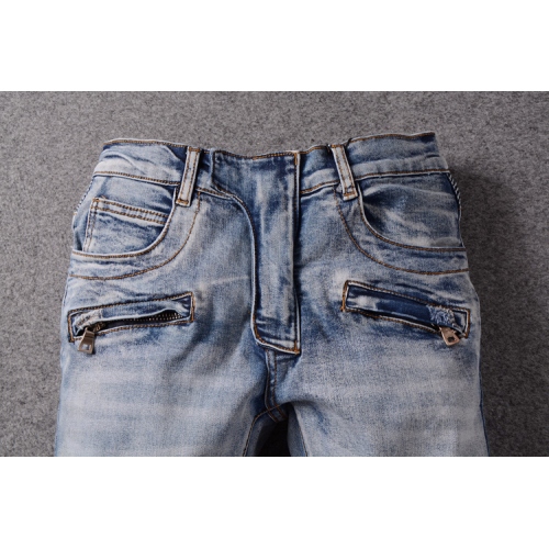 Replica Balmain Jeans For Men #364711 $64.00 USD for Wholesale