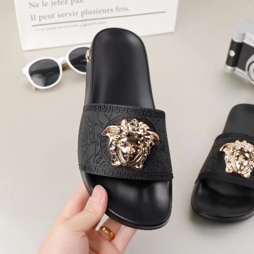 Replica Versace Slippers For Men #365640 $40.00 USD for Wholesale