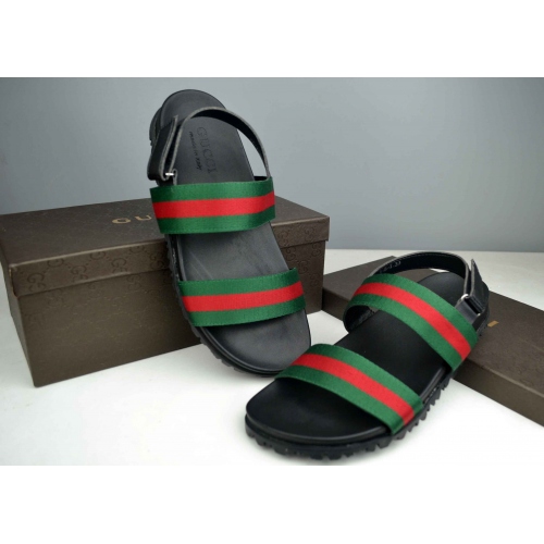 Replica Gucci Sandal For Men #365795 $42.10 USD for Wholesale