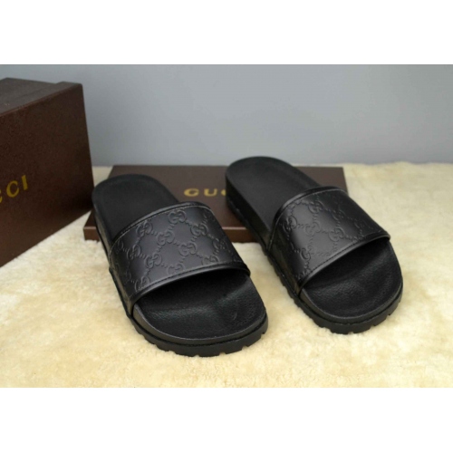 Replica Gucci Slippers For Men #365829 $42.10 USD for Wholesale