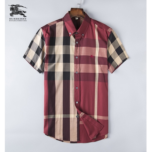 Burberry Shirts Short Sleeved For Men #401615 $32.80 USD, Wholesale Replica Burberry Shirts