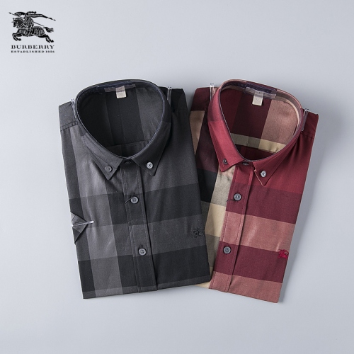 Replica Burberry Shirts Short Sleeved For Men #401615 $32.80 USD for Wholesale