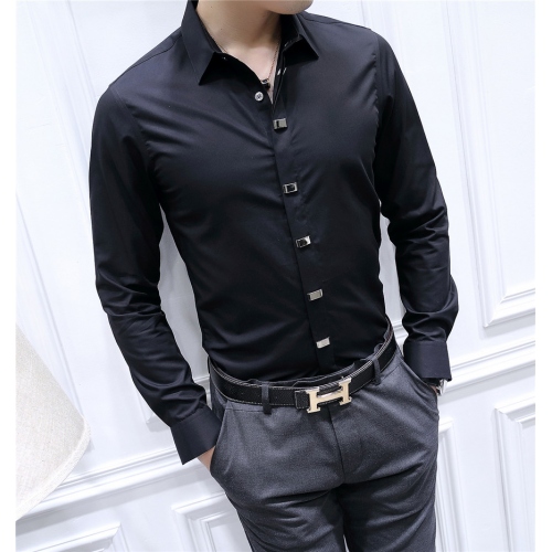 Armani Shirts Long Sleeved For Men #428543 $86.50 USD, Wholesale Replica Armani Shirts