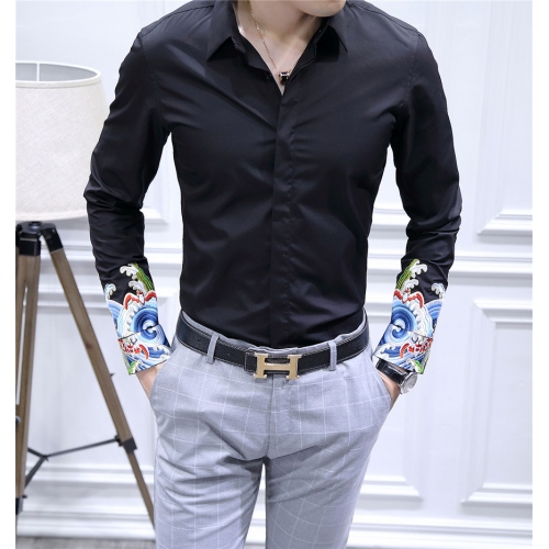 Dolce &amp; Gabbana Shirts Long Sleeved For Men #428639 $86.50 USD, Wholesale Replica Dolce &amp; Gabbana D&amp;G Shirts