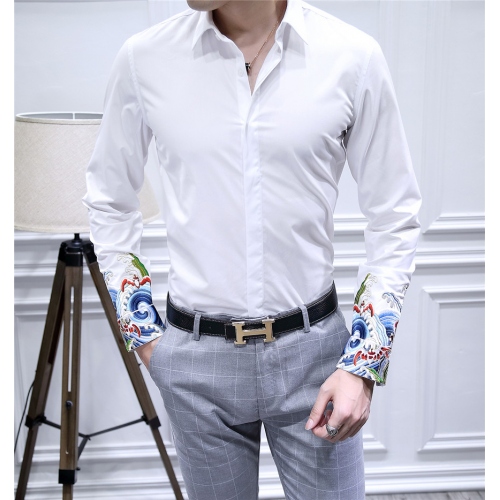 Dolce &amp; Gabbana Shirts Long Sleeved For Men #428640 $86.50 USD, Wholesale Replica Dolce &amp; Gabbana D&amp;G Shirts