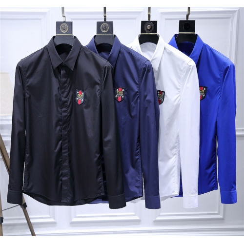 Replica Gucci Shirts Long Sleeved For Men #428657 $82.00 USD for Wholesale