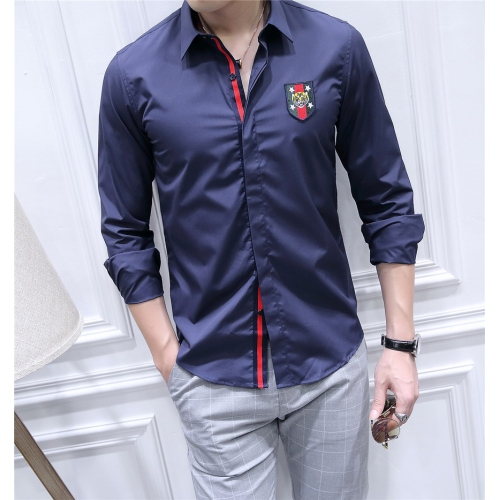 Gucci Shirts Long Sleeved For Men #428659 $82.00 USD, Wholesale Replica Gucci Shirts