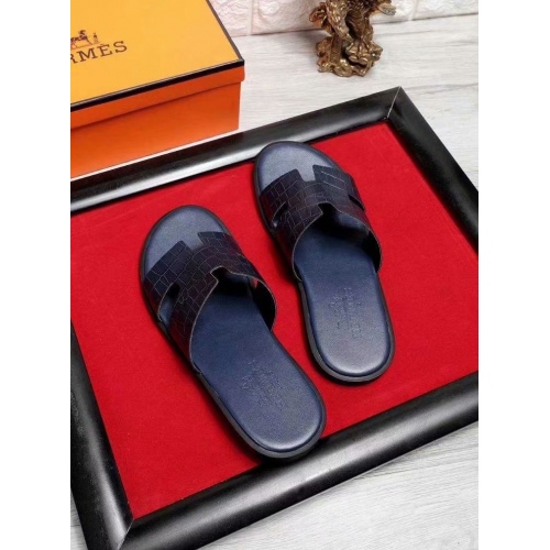 Replica Hermes Slippers For Men #434884 $52.00 USD for Wholesale