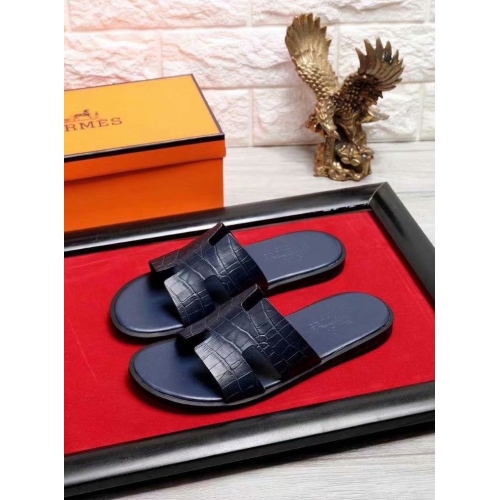 Replica Hermes Slippers For Men #434884 $52.00 USD for Wholesale