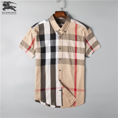 Burberry Shirts Short Sleeved For Men #477331 $34.00 USD, Wholesale Replica Burberry Shirts