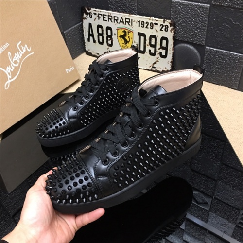 Christian Louboutin CL High Tops Shoes For Men #477765 $85.00 USD, Wholesale Replica Christian Louboutin High Top Shoes