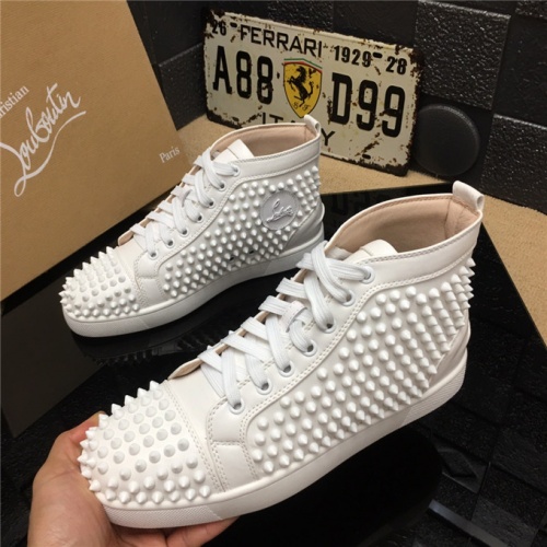 Christian Louboutin CL High Tops Shoes For Men #477766 $85.00 USD, Wholesale Replica Christian Louboutin High Top Shoes