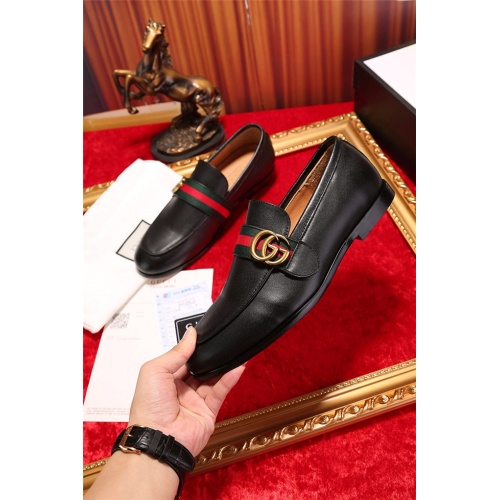 Replica Gucci Leather Shoes For Men #481676 $78.00 USD for Wholesale