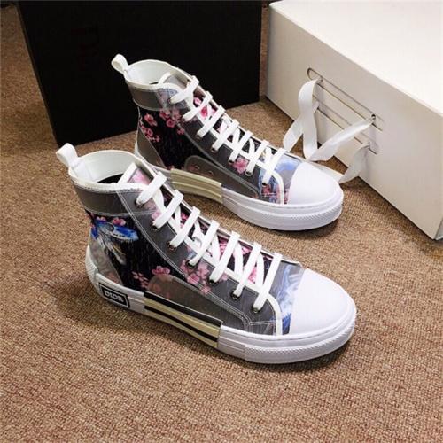 Replica Christian Dior CD High Tops Shoes For Men #496863 $85.00 USD for Wholesale