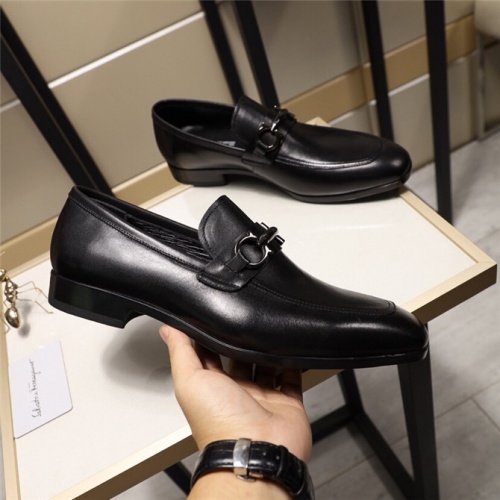 Replica Salvatore Ferragamo SF Leather Shoes For Men #498110 $85.00 USD for Wholesale