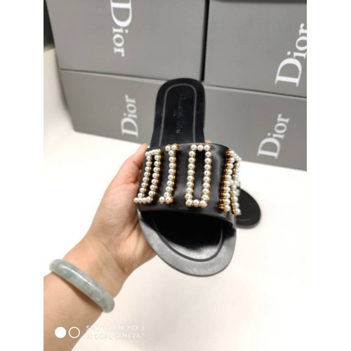 Replica Christian Dior CD Slippers For Women #499969 $56.00 USD for Wholesale