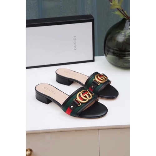 Gucci Fashion Slippers For Women #500910 $65.00 USD, Wholesale Replica Gucci Slippers