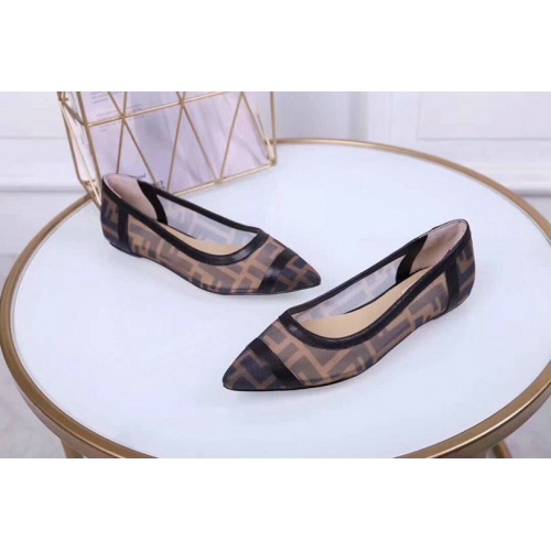 Replica Fendi Flat Shoes For Women #502307 $75.00 USD for Wholesale