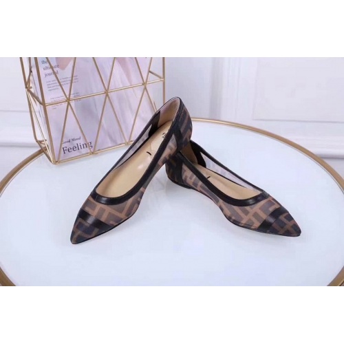 Replica Fendi Flat Shoes For Women #502307 $75.00 USD for Wholesale