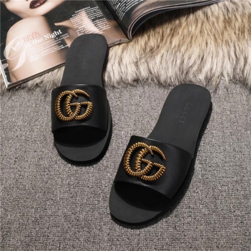 Replica Gucci Fashion Slippers For Women #502966 $60.00 USD for Wholesale