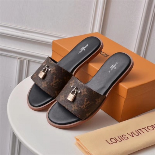 Replica Louis Vuitton LV Slippers For Women #502977 $56.00 USD for Wholesale