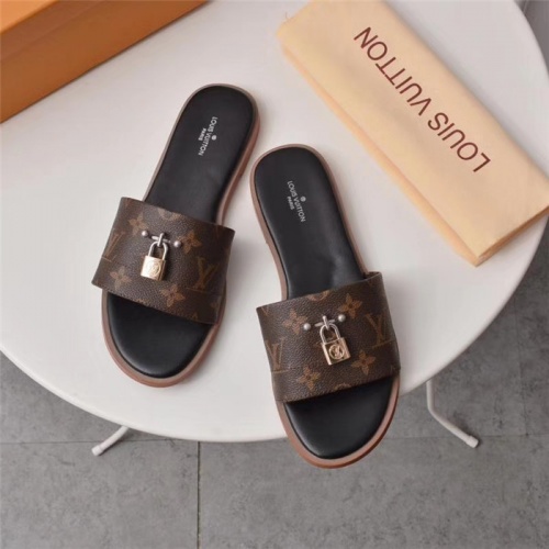 Replica Louis Vuitton LV Slippers For Women #502977 $56.00 USD for Wholesale