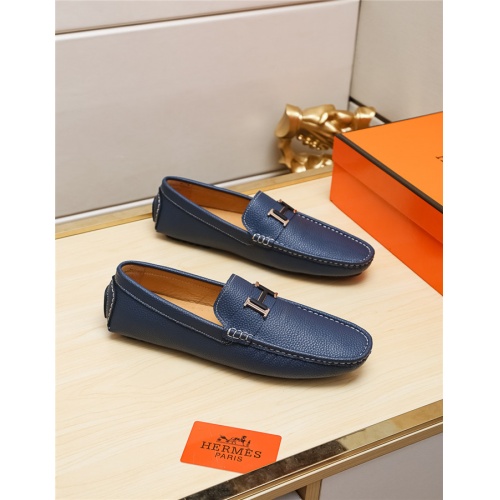 Replica Hermes Leather Shoes For Men #514522 $64.00 USD for Wholesale