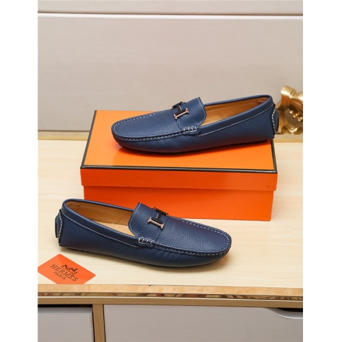 Replica Hermes Leather Shoes For Men #514522 $64.00 USD for Wholesale