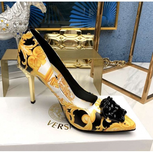 Replica Versace High-Heeled Shoes For Women #532451 $82.00 USD for Wholesale