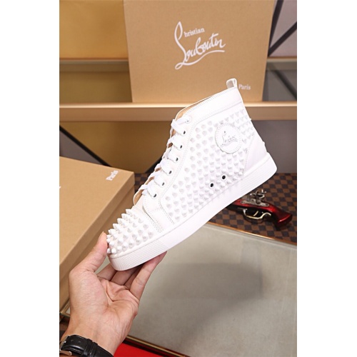 Replica Christian Louboutin High Tops Shoes For Men #543649 $82.00 USD for Wholesale