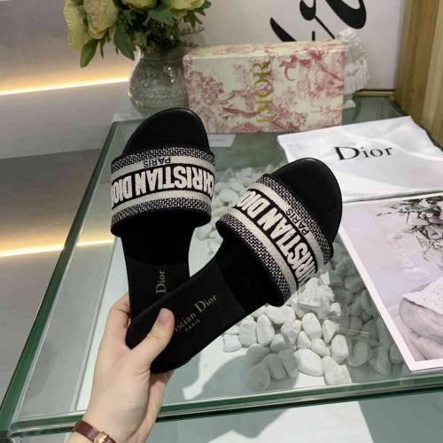 Replica Christian Dior Slippers For Women #549393 $56.00 USD for Wholesale