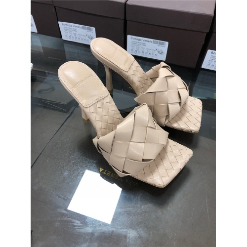 Replica Bottega Veneta BV High-Heeled Sandal For Women #560065 $81.00 USD for Wholesale