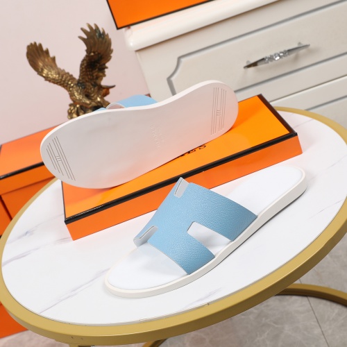 Replica Hermes Slippers For Men #769395 $45.00 USD for Wholesale