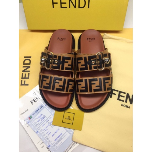 Fendi Slippers For Men #786546 $65.00 USD, Wholesale Replica Fendi Slippers