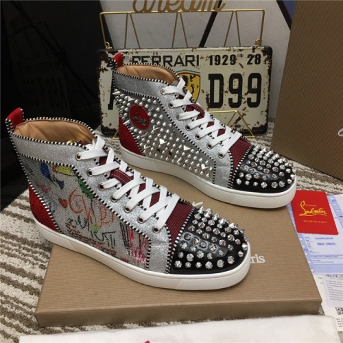 Christian Louboutin High Tops Shoes For Men #812834 $92.00 USD, Wholesale Replica Christian Louboutin High Top Shoes