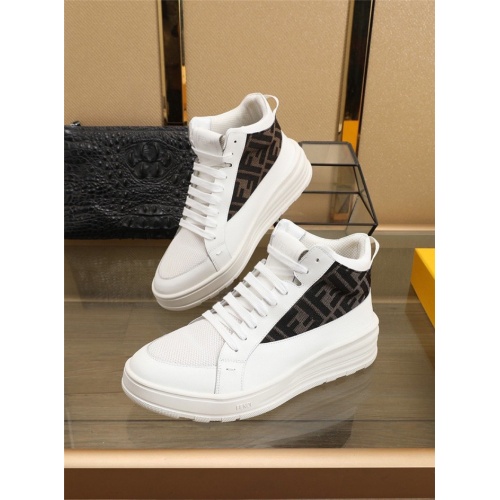 Fendi High Tops Casual Shoes For Men #826705 $88.00 USD, Wholesale Replica Fendi High Tops Casual Shoes