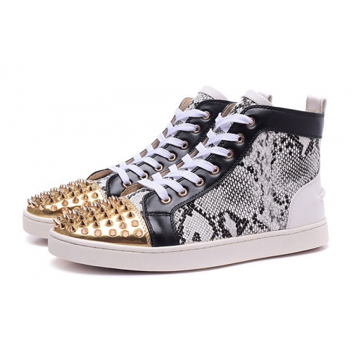 Christian Louboutin High Tops Shoes For Men #833431 $98.00 USD, Wholesale Replica Christian Louboutin High Top Shoes