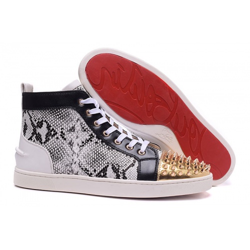 Replica Christian Louboutin High Tops Shoes For Men #833431 $98.00 USD for Wholesale